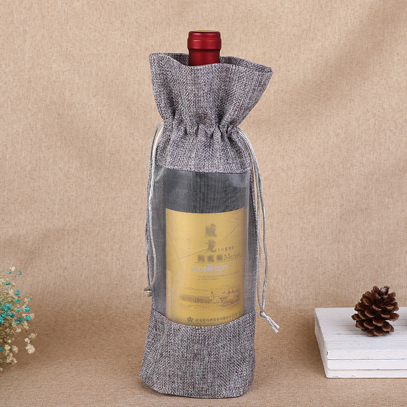 1pcs Imitation Jute Wine Bottl - Jute Bag Packaging 评论和价格