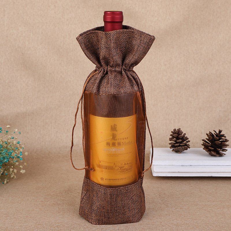 1pcs Imitation Jute Wine Bottl - Jute Bag Packaging 评论和价格