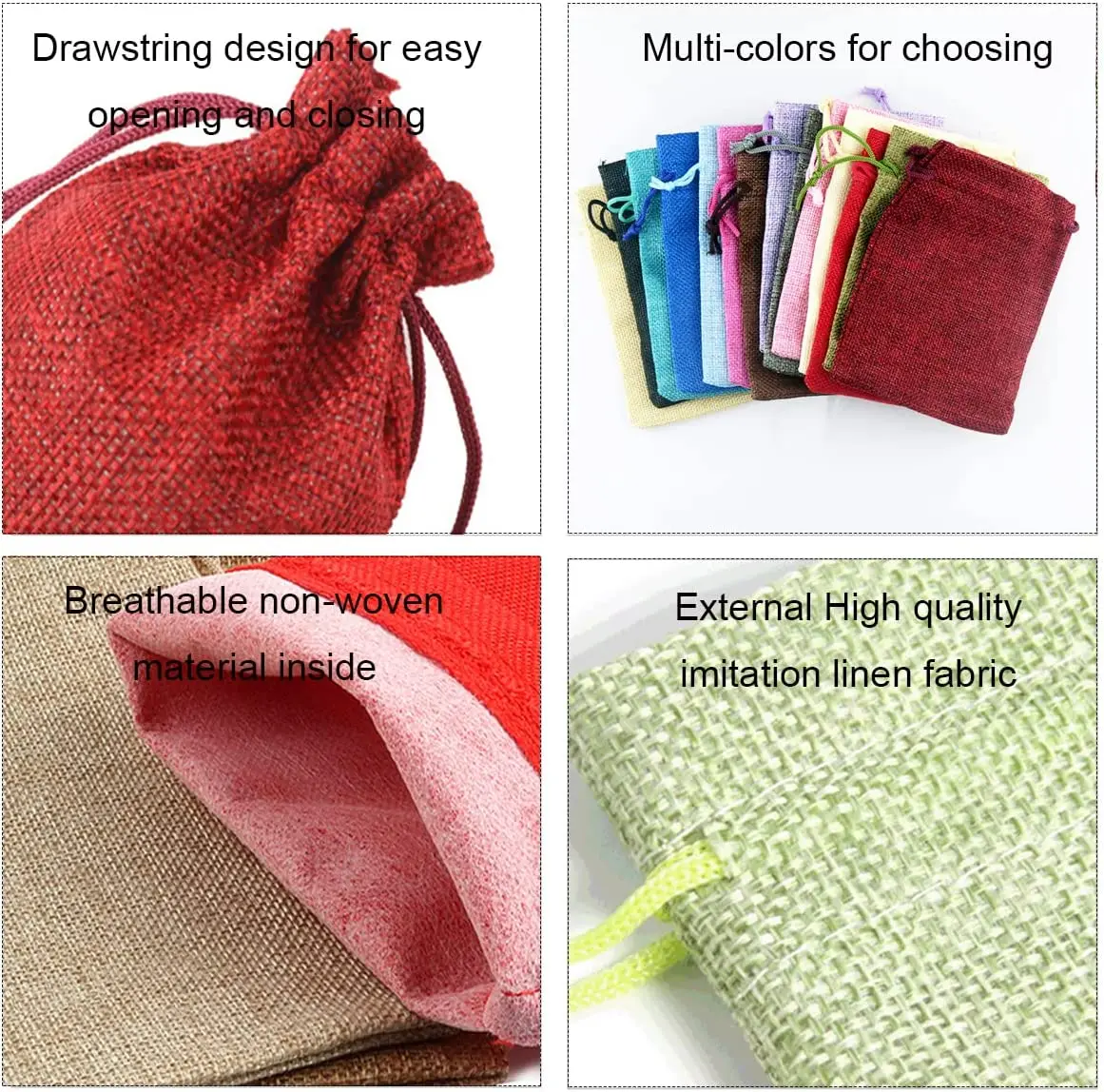 10/5Pcs Jute Drawstring Natura - Jute Bag Packaging 评论和价格