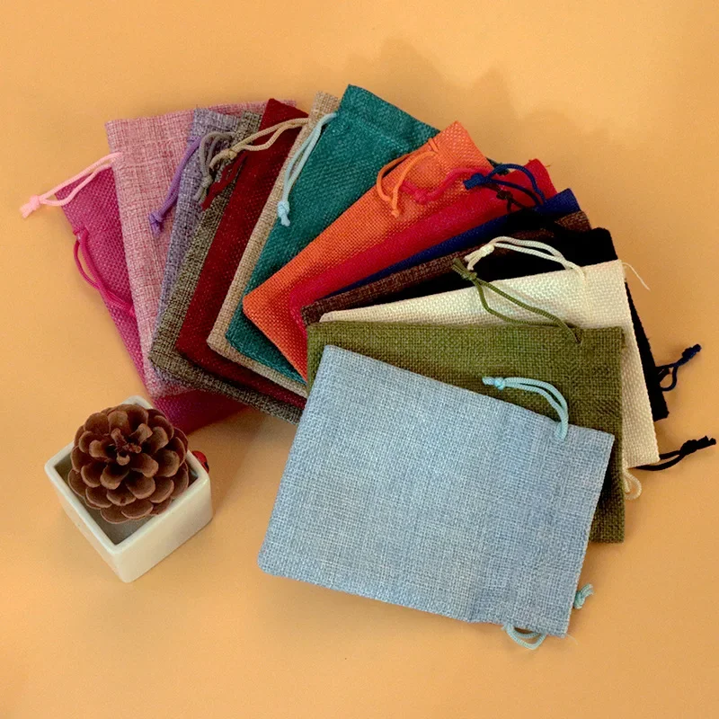 50pcs 13X18CM/10X14CM/9X12CM/7 - Jute Bag Packaging 评论和价格