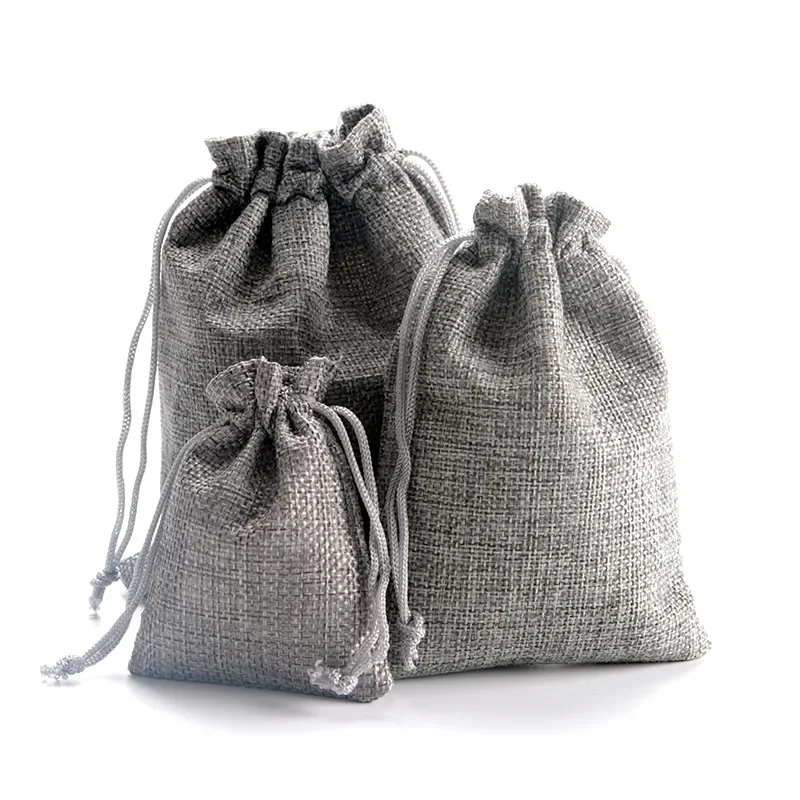 50pcs 13X18CM/10X14CM/9X12CM/7 - Jute Bag Packaging 评论和价格