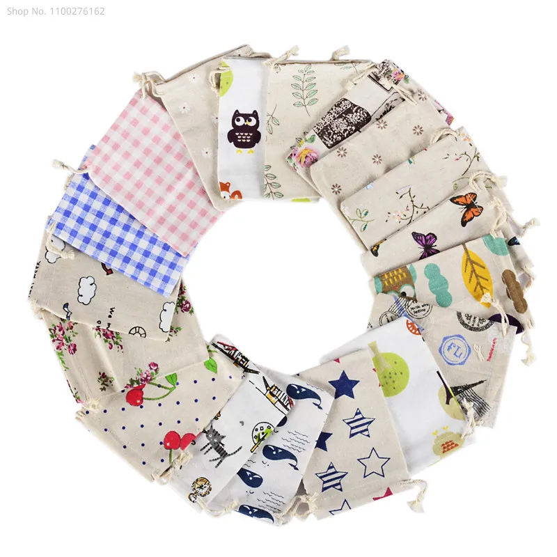 100pcs Small Cloth Bag Cotton  - Jute Bag Packaging 评论和价格