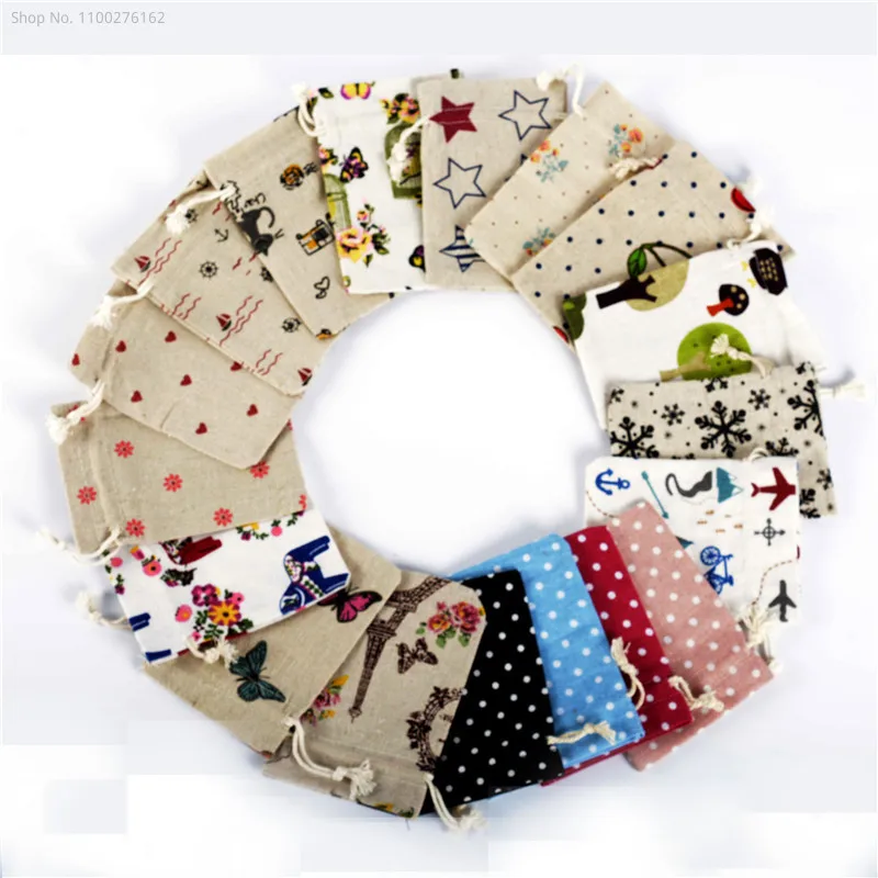 100pcs Small Cloth Bag Cotton  - Jute Bag Packaging 评论和价格