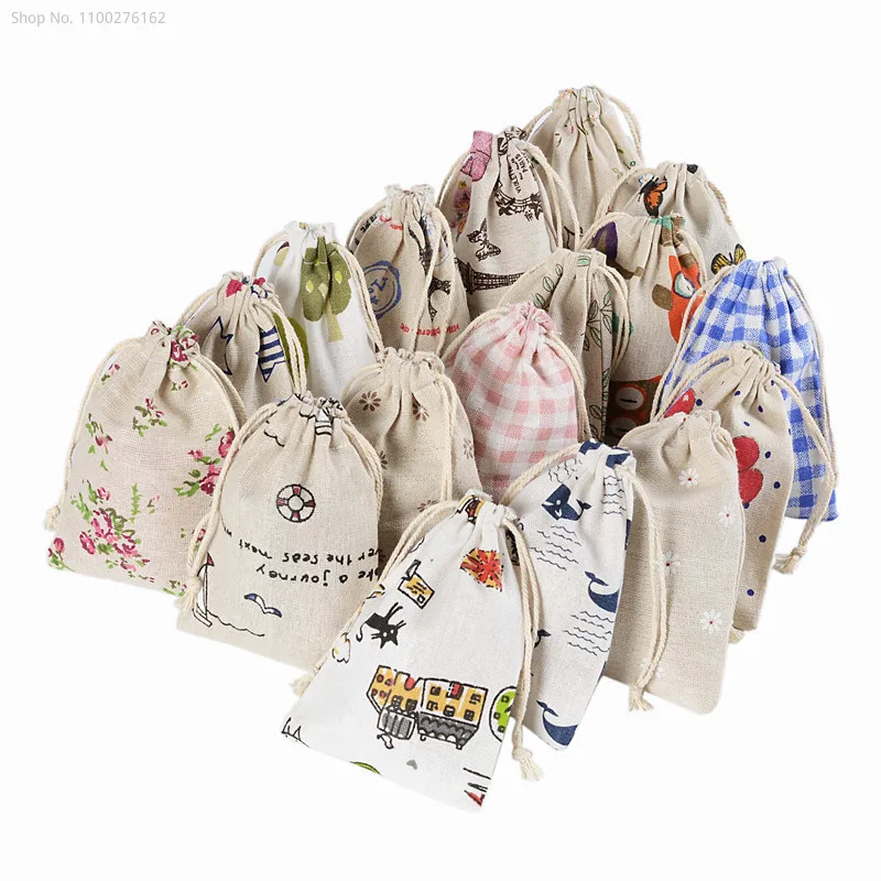 100pcs Small Cloth Bag Cotton  - Jute Bag Packaging 评论和价格