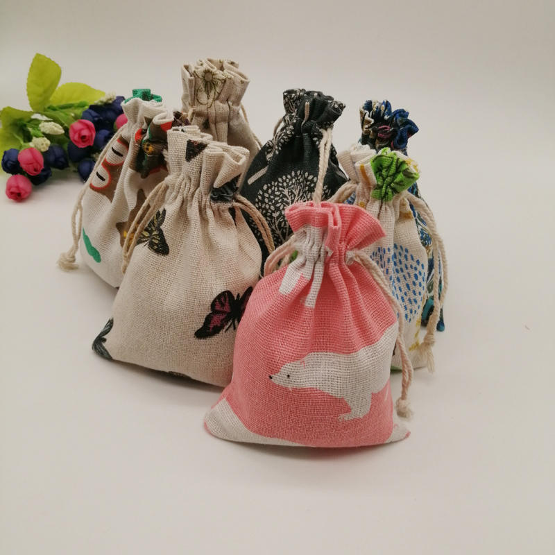 100pcs Pattern Style Jewelry S - Jute Bag Packaging 评论和价格