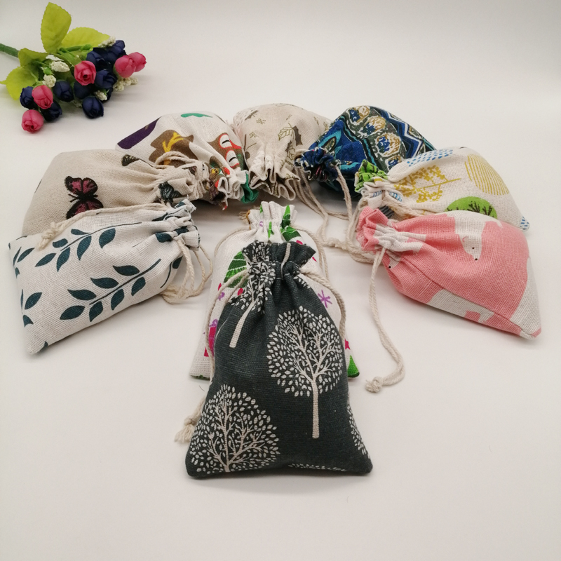 100pcs Pattern Style Jewelry S - Jute Bag Packaging 评论和价格