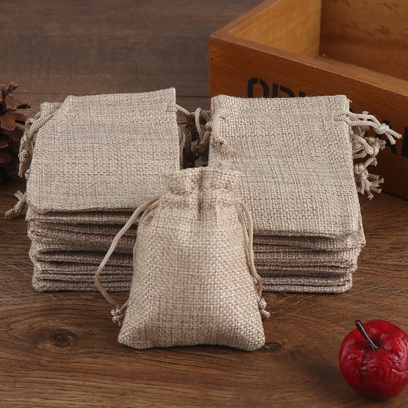 50PCS 13X18/10X15/9X12/7X9CM D - Jute Bag Packaging 评论和价格