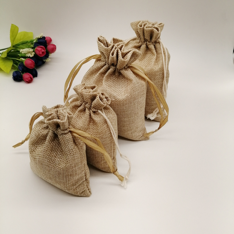 5pcs Fabric Jute Bags Gift Pac - Jute Bag Packaging 评论和价格