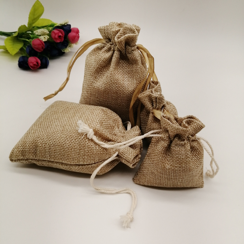 5pcs Fabric Jute Bags Gift Pac - Jute Bag Packaging 评论和价格
