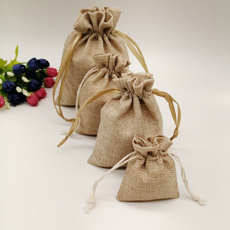 5pcs Fabric Jute Bags Gift Pac - Jute Bag Packaging 评论和价格