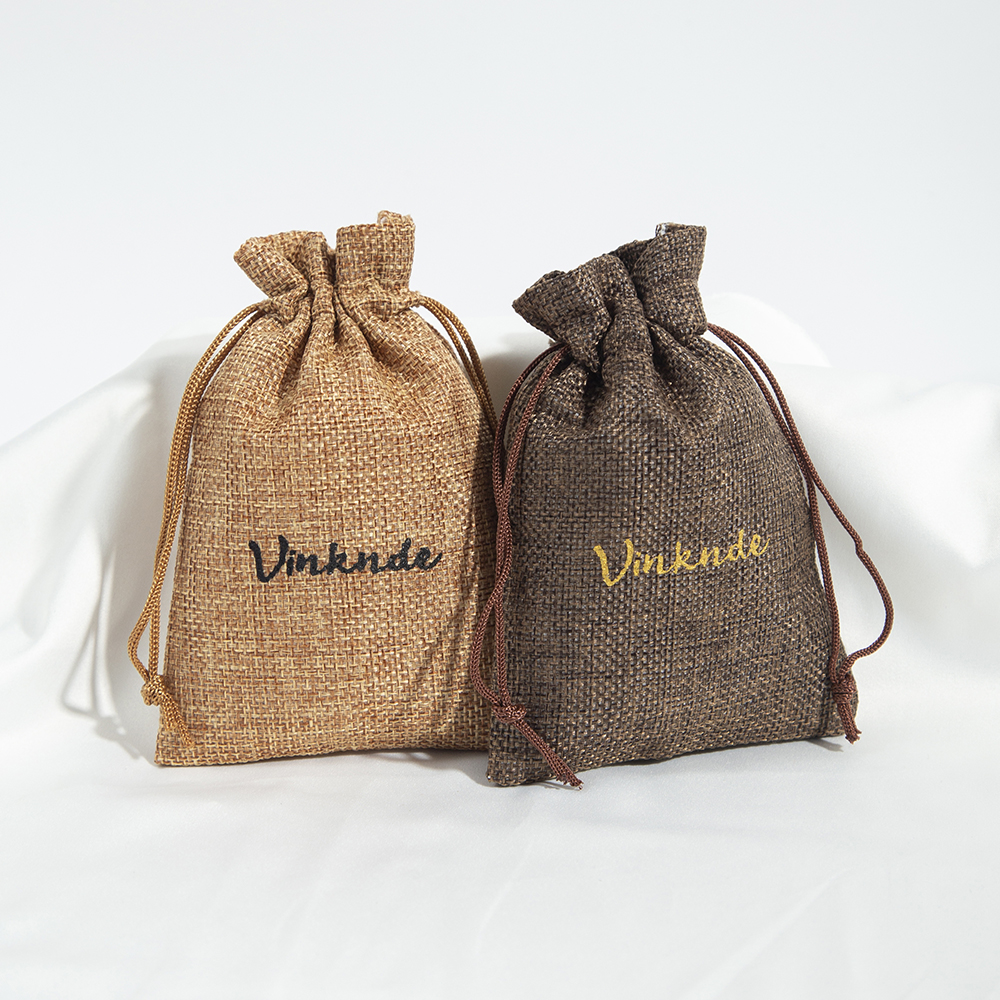 50Pcs Custom Logo Linen Jewelr - Jute Bag Packaging 评论和价格
