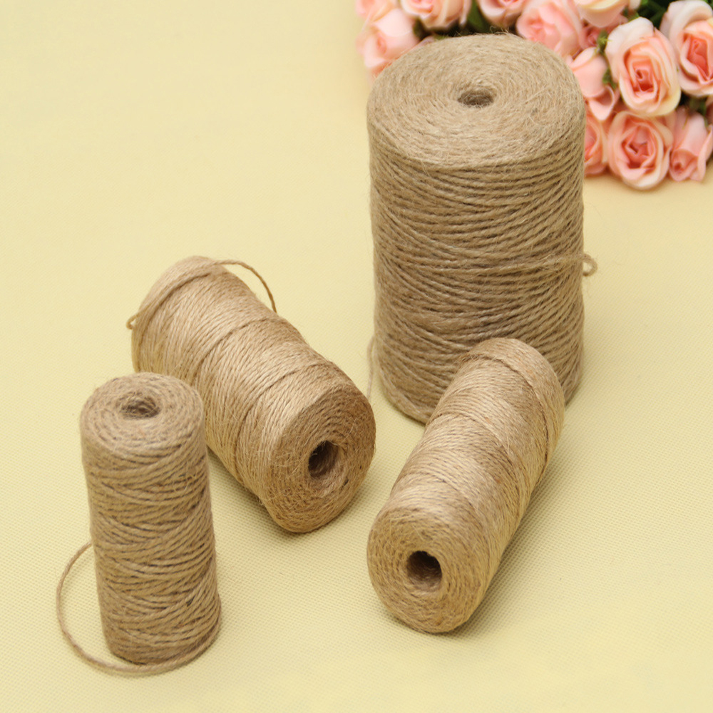50/80/100Meters Natural Vintag - Jute Bag Packaging 评论和价格
