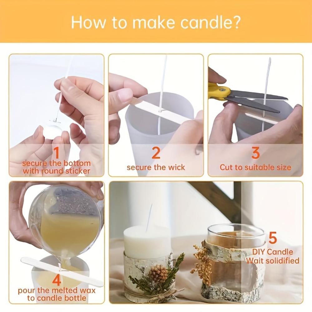 610pcs/set 300pcs Candle Wick  - Adhesive Dot Wick 评论和价格
