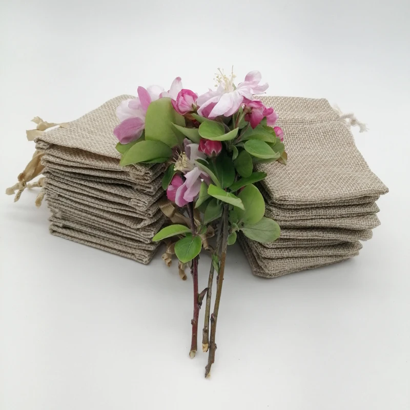 100pcs Silk Ribbon Cotton Jute - Jute Bag Packaging 评论和价格