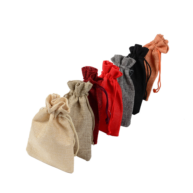 50Pcs/Lot 8×10cm jute bags jut - Jute Bag Packaging 评论和价格