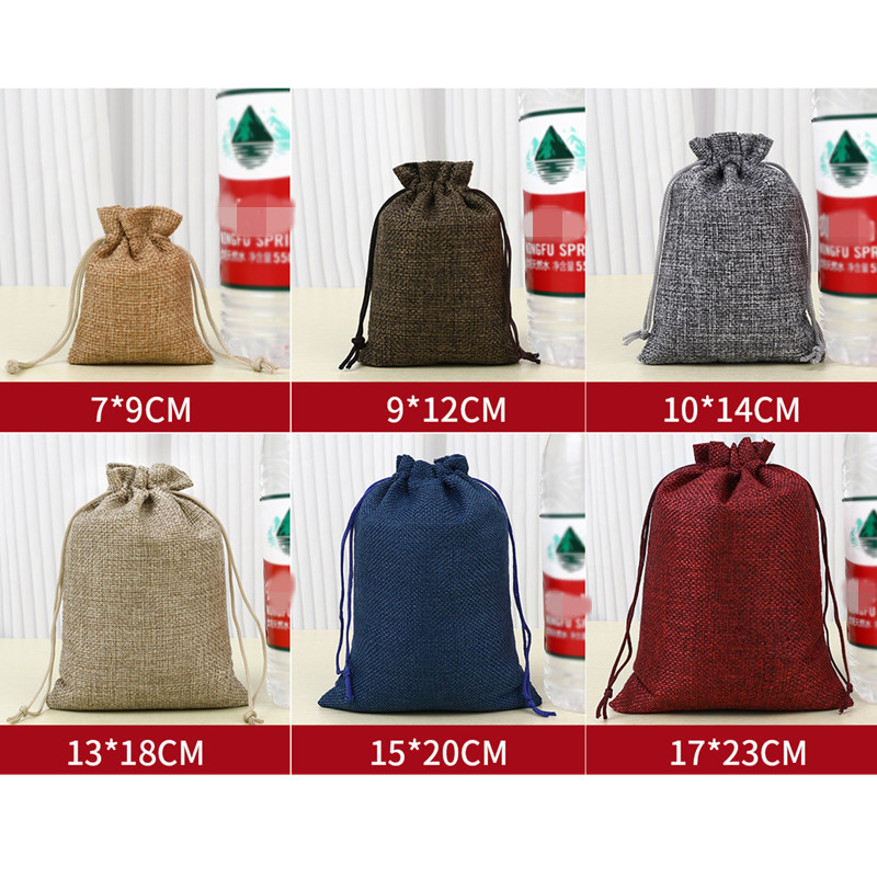 1Pcs Natural Burlap Bag Jute G - Jute Bag Packaging 评论和价格