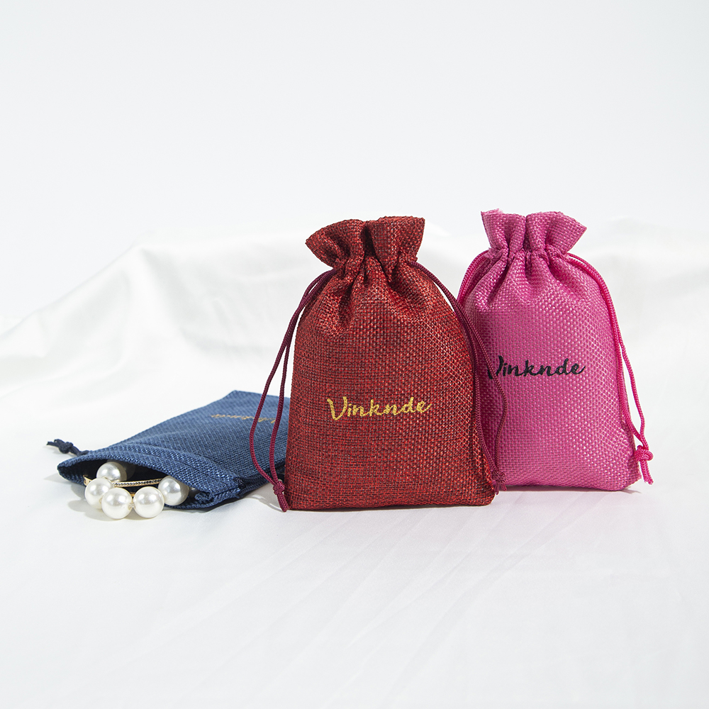 100 Custom Logo Burlap Drawstr - Jute Bag Packaging 评论和价格