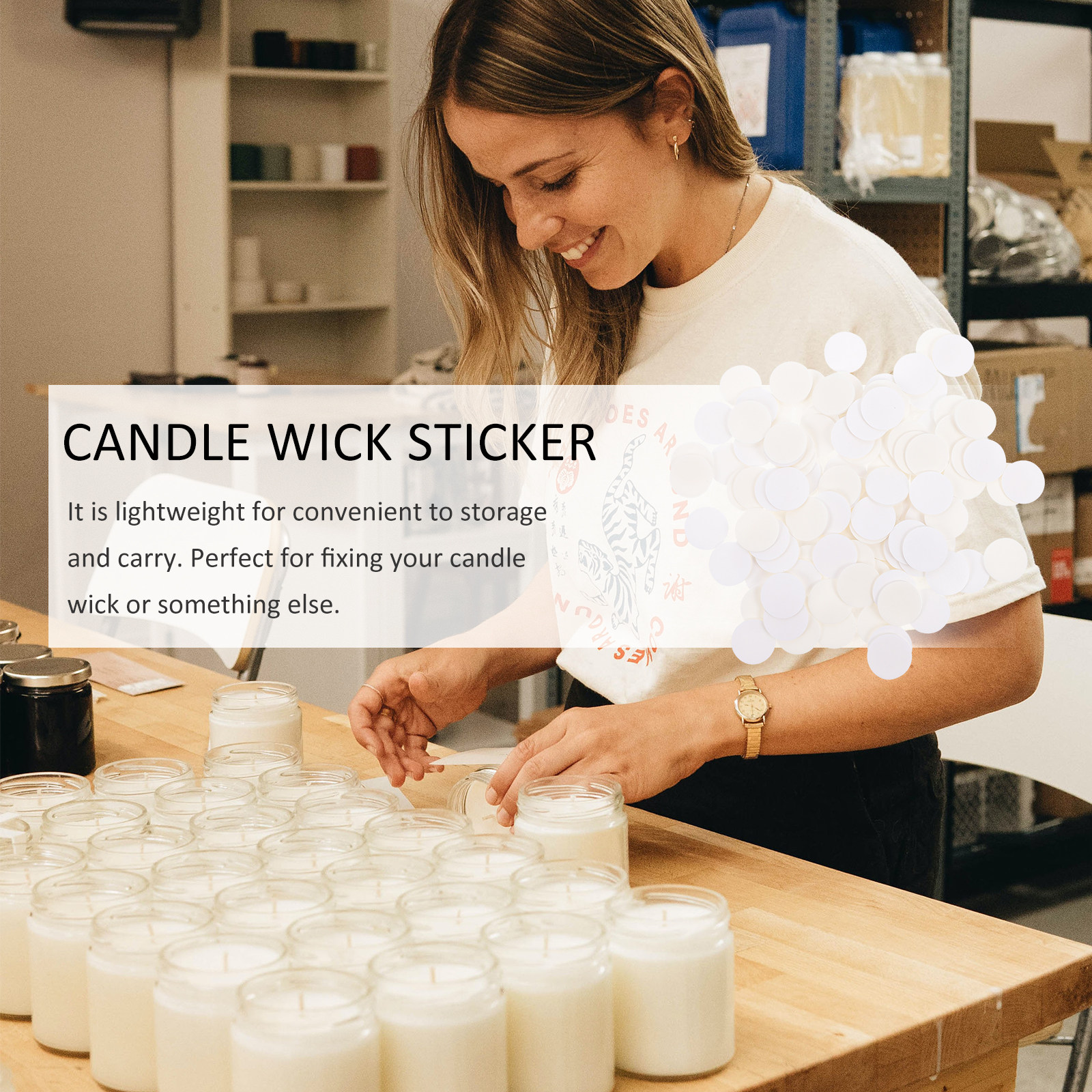 100Pcs Adhesive Foam Dots Doub - Adhesive Dot Wick 评论和价格